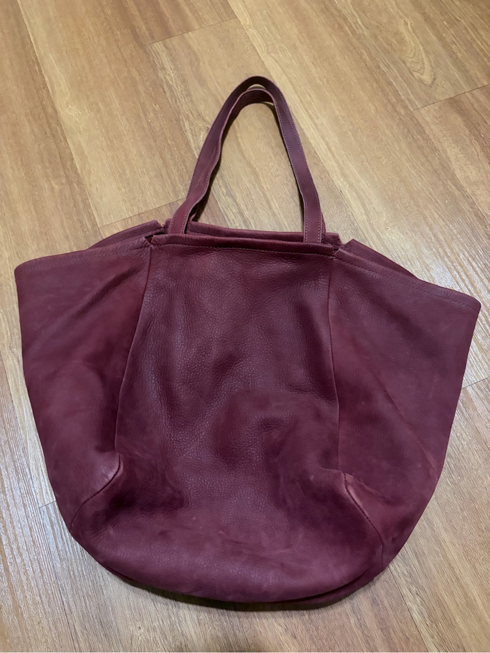 Madewell Leather Caryall Tote Bag Women’s Pinot Noir Color Large Needs Cleaning
